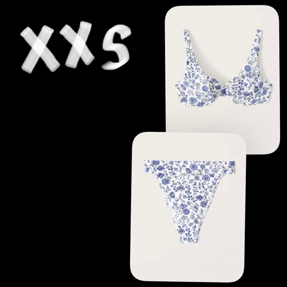 Floral print bikini set
